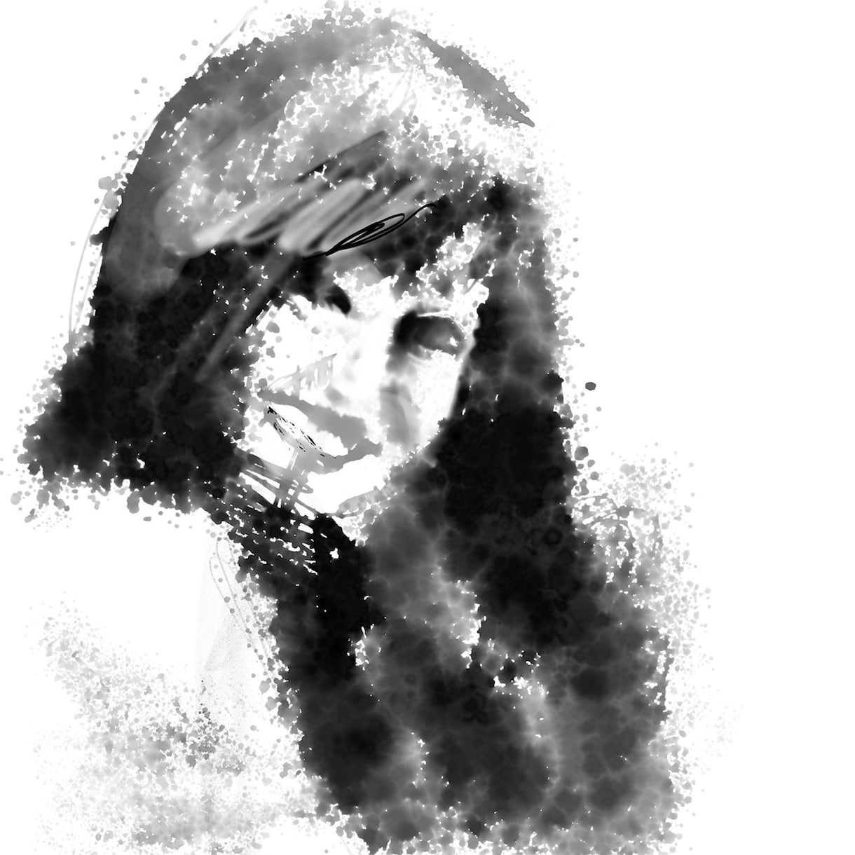 墨で描いたようなイラストを描きます 白黒の墨で描いたようなイラストがほしい方へ イメージ3