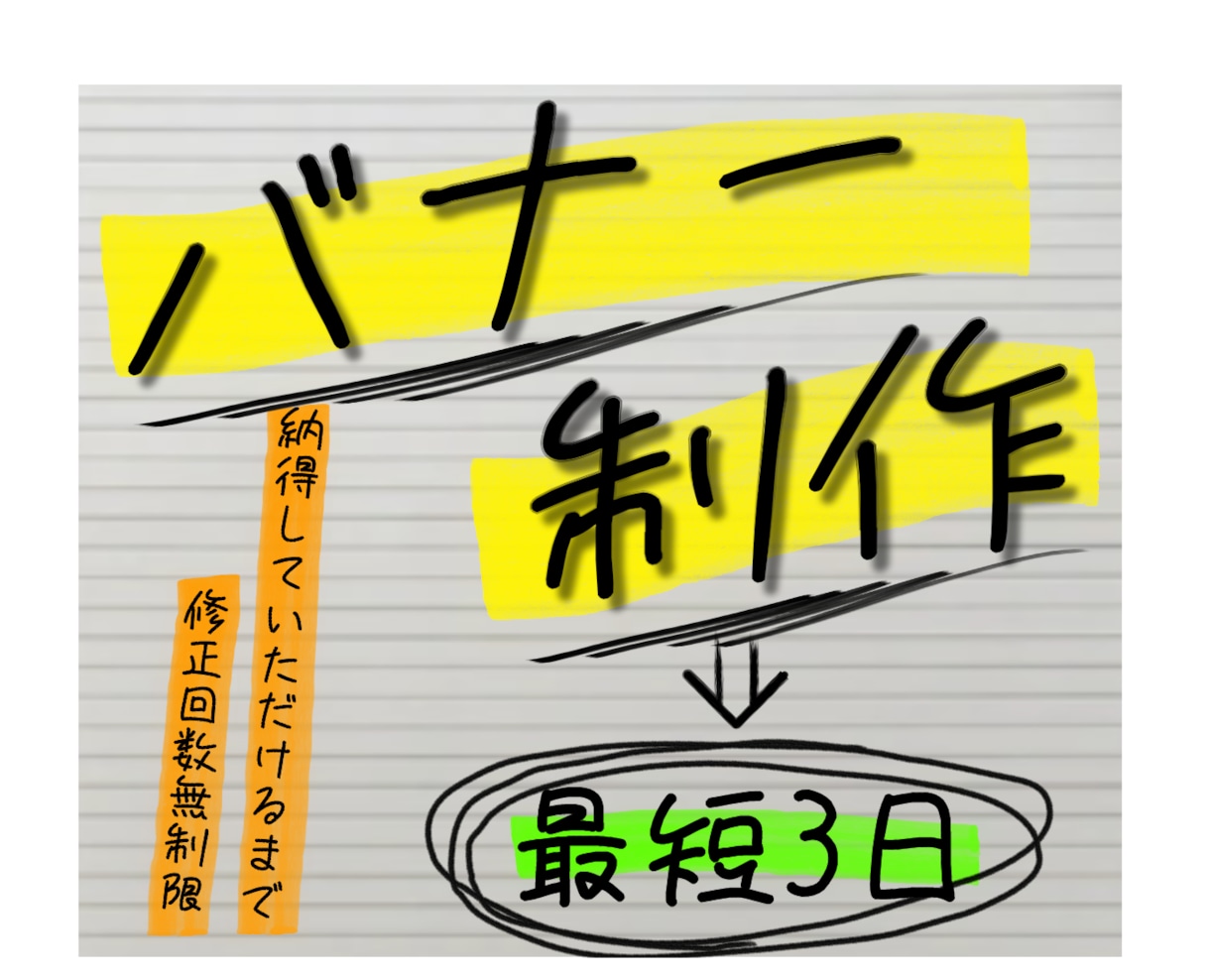 お客様のイメージにできる限り近いバナー制作致します 最短３日で納品！納得していただくまで修正可能！ イメージ1