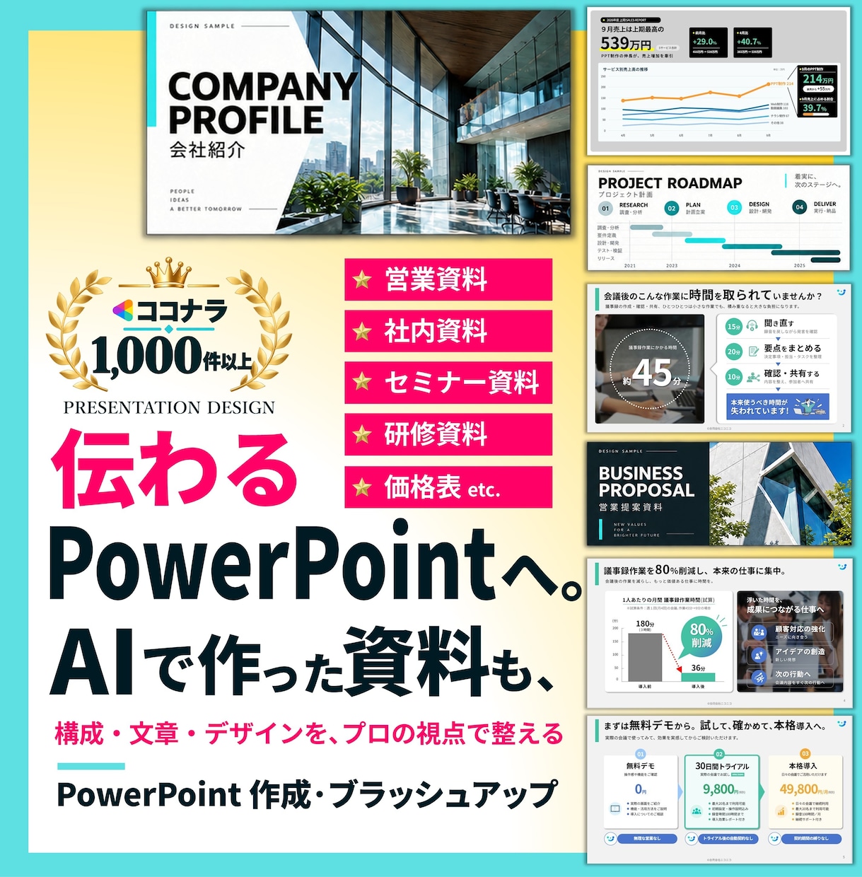 パワポをブラッシュアップします プロ目線で伝わるパワポをつくります。 イメージ1