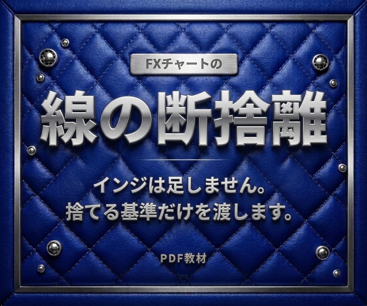 チャートから線を減らす判断基準を教えます インジは足しません。捨てる基準だけを渡します イメージ1