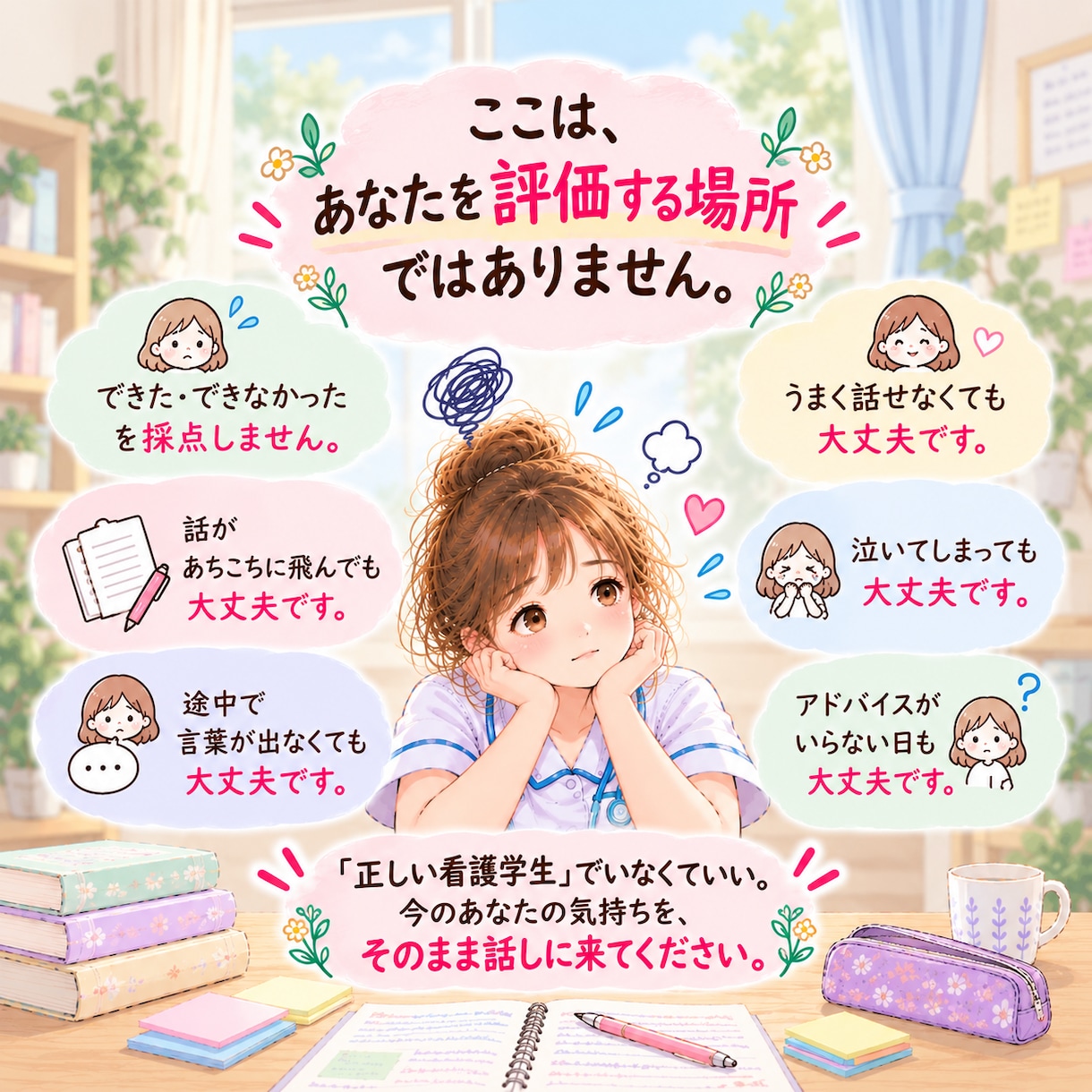 元大学教員が看護学生さんの実習の愚痴を聞きます 誰にも言えない「実習もうムリ…」を、そのまま話して大丈夫 イメージ4