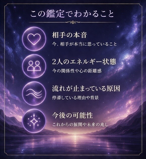 霊視で相手の本音と波動を読み解きます 今止まっている恋の流れを、波動から視ます イメージ3