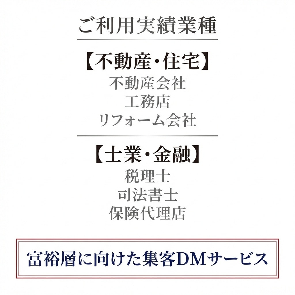 富裕層に向けて「手書きDM」で営業活動できます 富裕層データ選定・提供 × 手書き代筆 × 封書発送 イメージ2