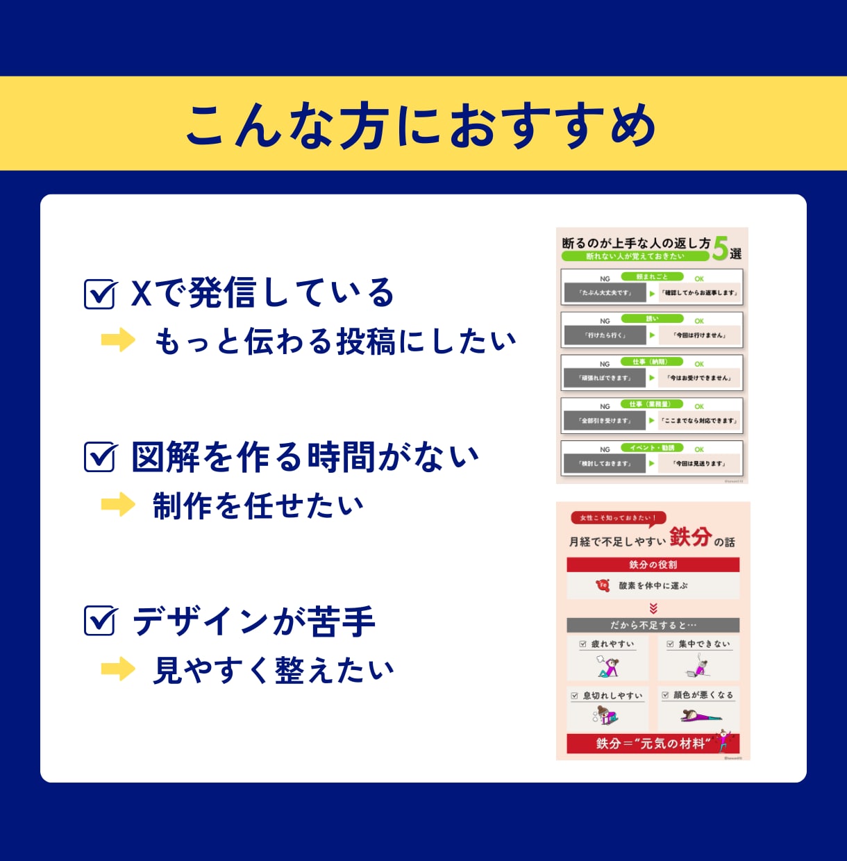X図解を見やすく・分かりやすくデザインします 見やすい図解で、あなたの発信をサポートします！ イメージ7