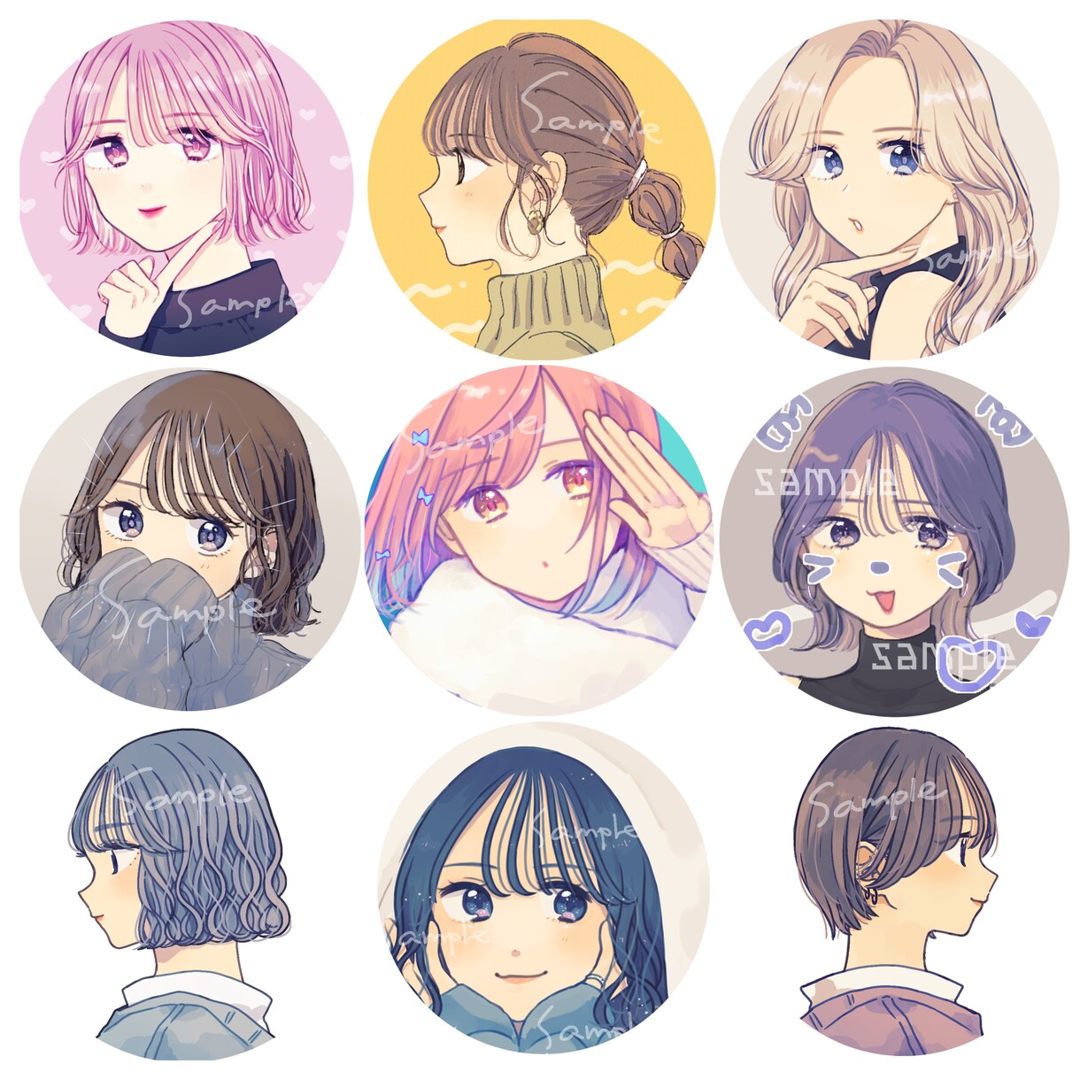SNSなどに!可愛いイラストを描きます アイコンやサムネにお困りの方へ！使いやすいものを提供します。 イメージ2