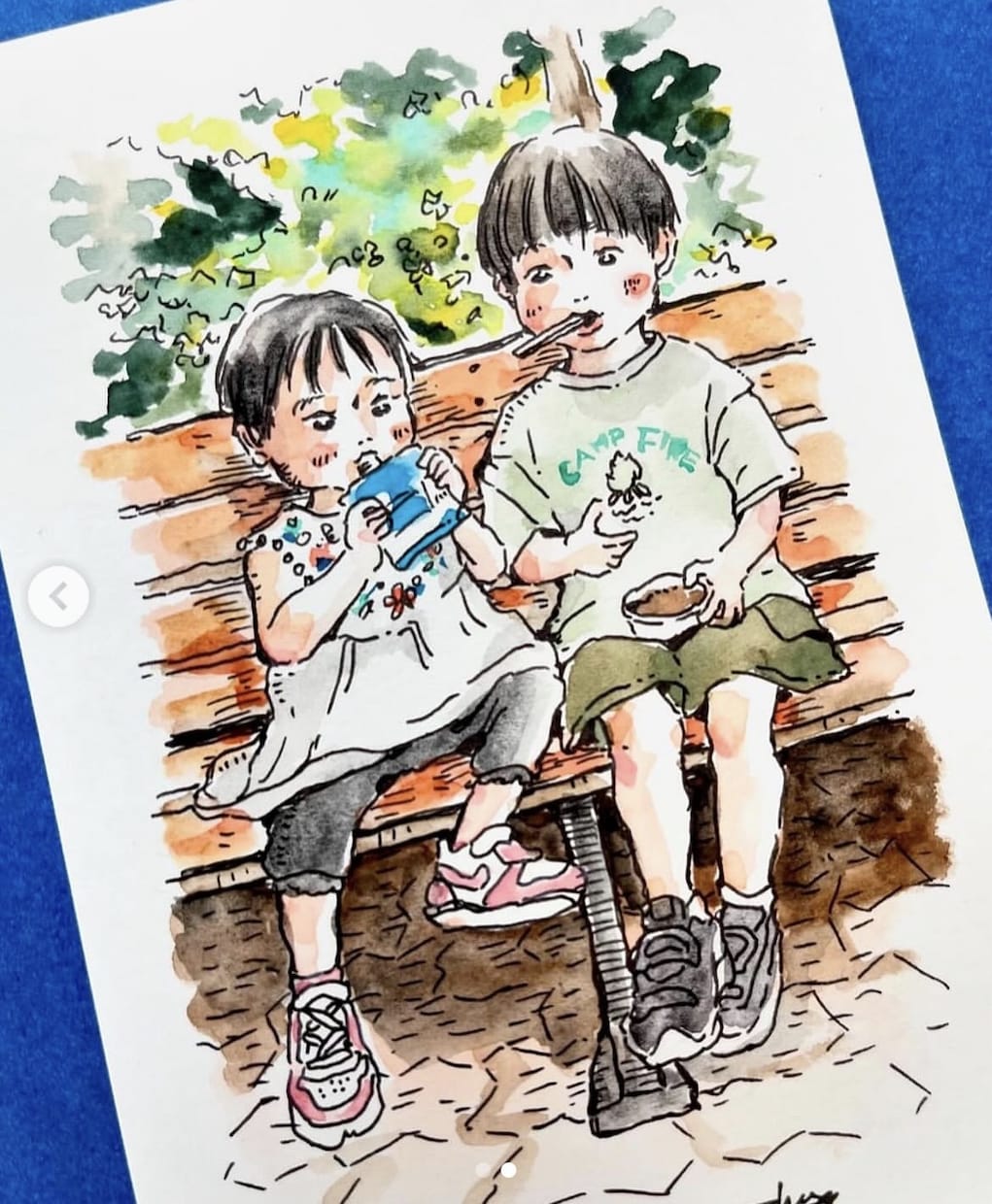 水彩にがおえ描きます 額装＆ラッピング付き！原画とデータお渡し イメージ2