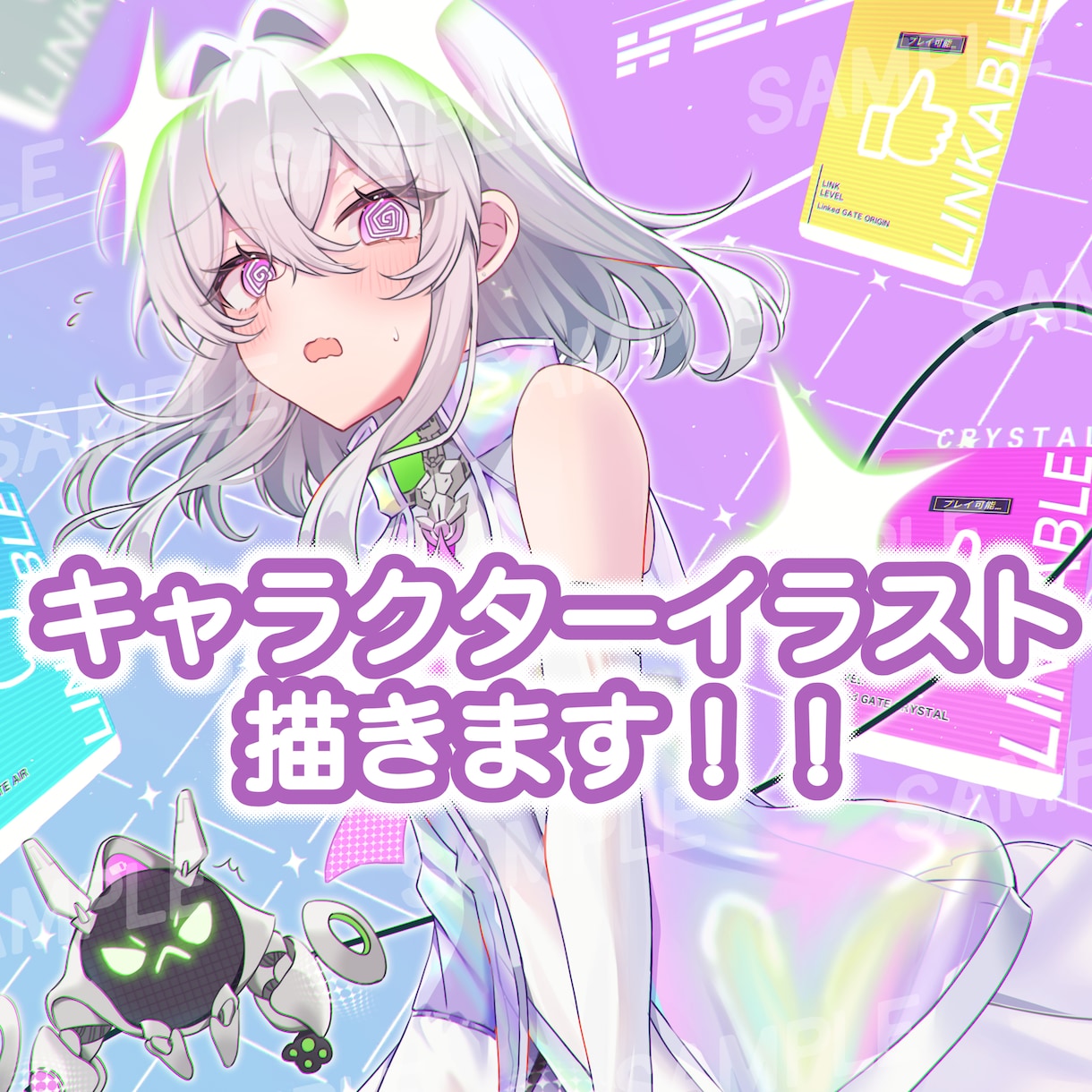 キャラクターイラストを描きます サムネイルや立ち絵、VTuberデザインを考えます！ イメージ1