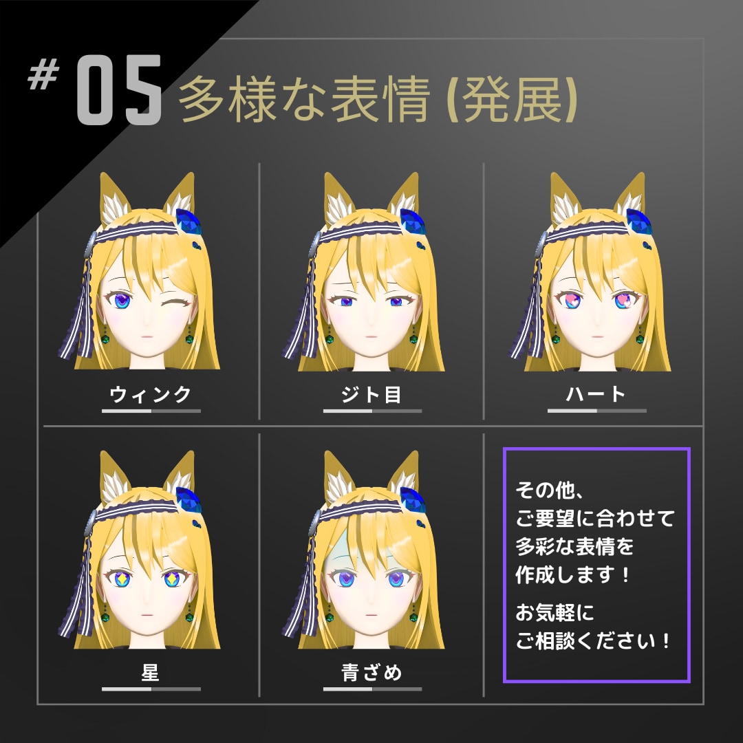 メタバース用のオリジナル3Dアバター作成します フルスクラッチで「オンリーワン」の3Dモデル制作を承ります！ イメージ6