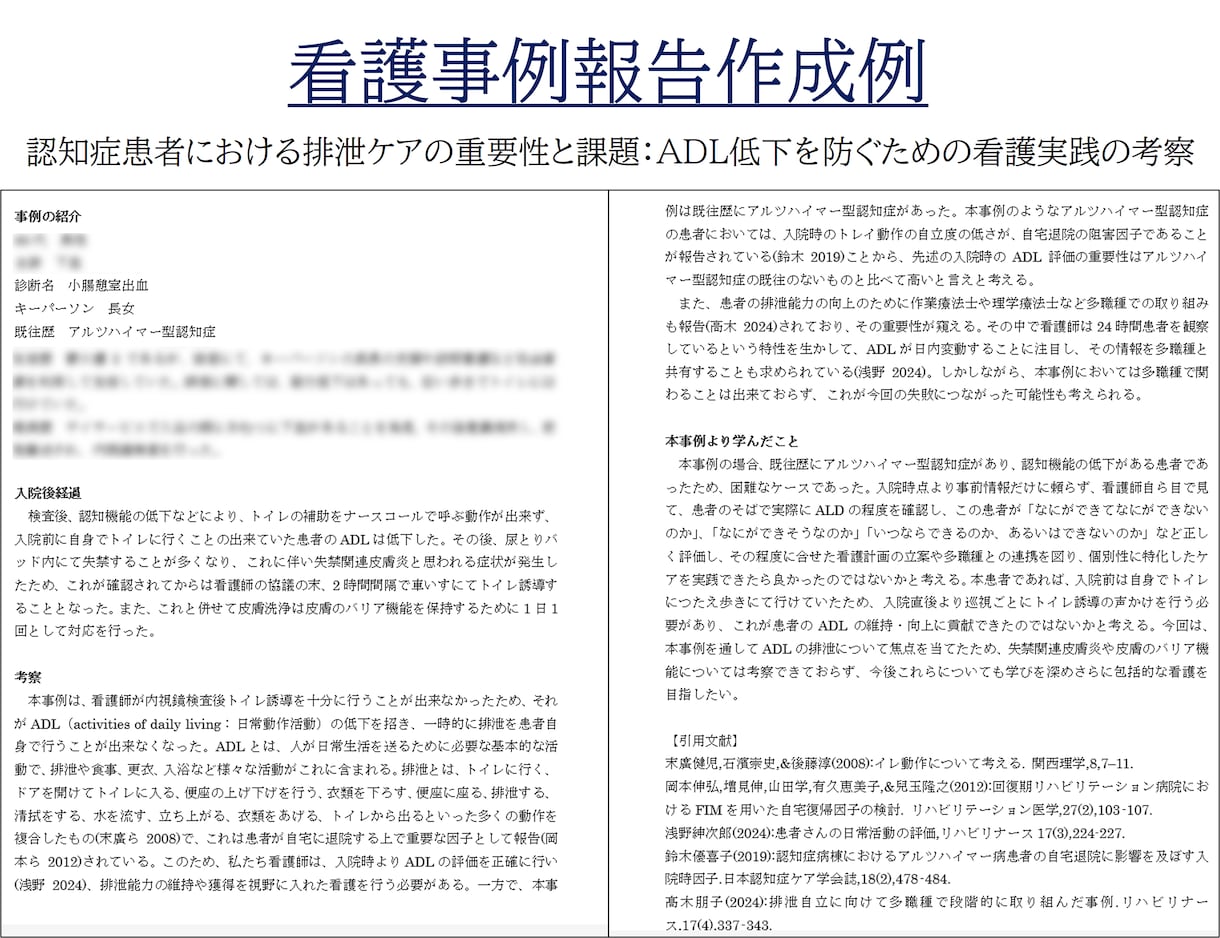 看護師対象｜事例報告が不安な方を優しく支援します AIではない、あなたに寄り添い導く薬学博士が“魅せる形”へ イメージ2