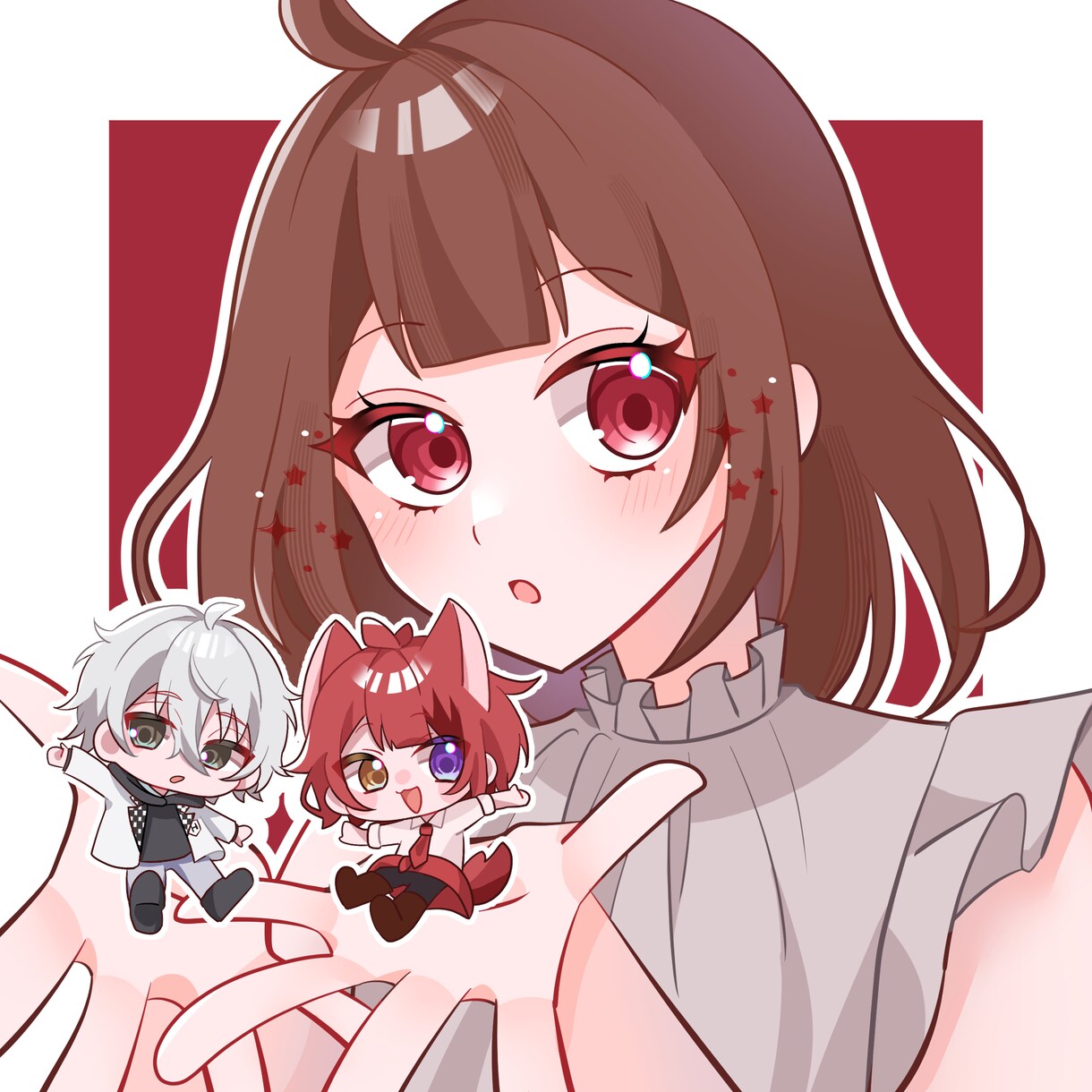 かわいいアニメ塗りのイラストを描きます SNSのアイコンや、お友達へのプレゼントにも！ イメージ3