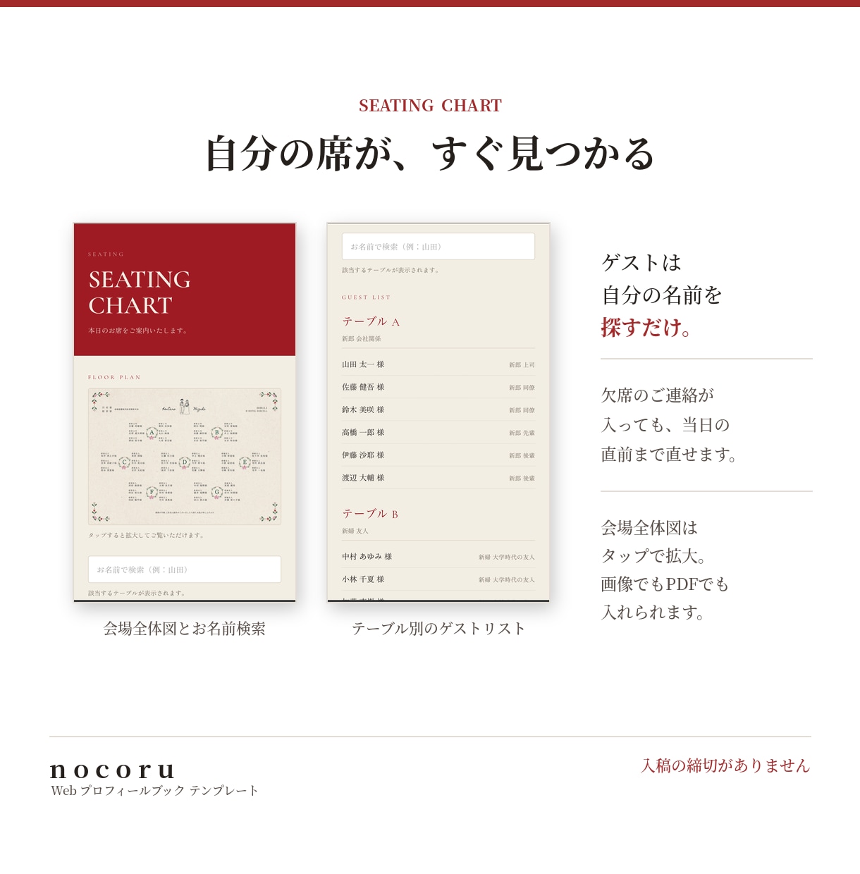 式後も開かれるWebプロフィールブックを届けます 【先着3名様モニター価格】席表・案内カード付き／直前修正OK イメージ6