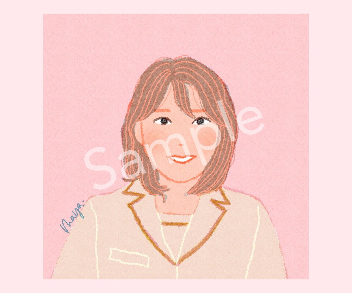 写真から、ゆるく似せた手描きタッチ似顔絵描きます SNSアイコンや名刺イラストにおすすめ！ イメージ3