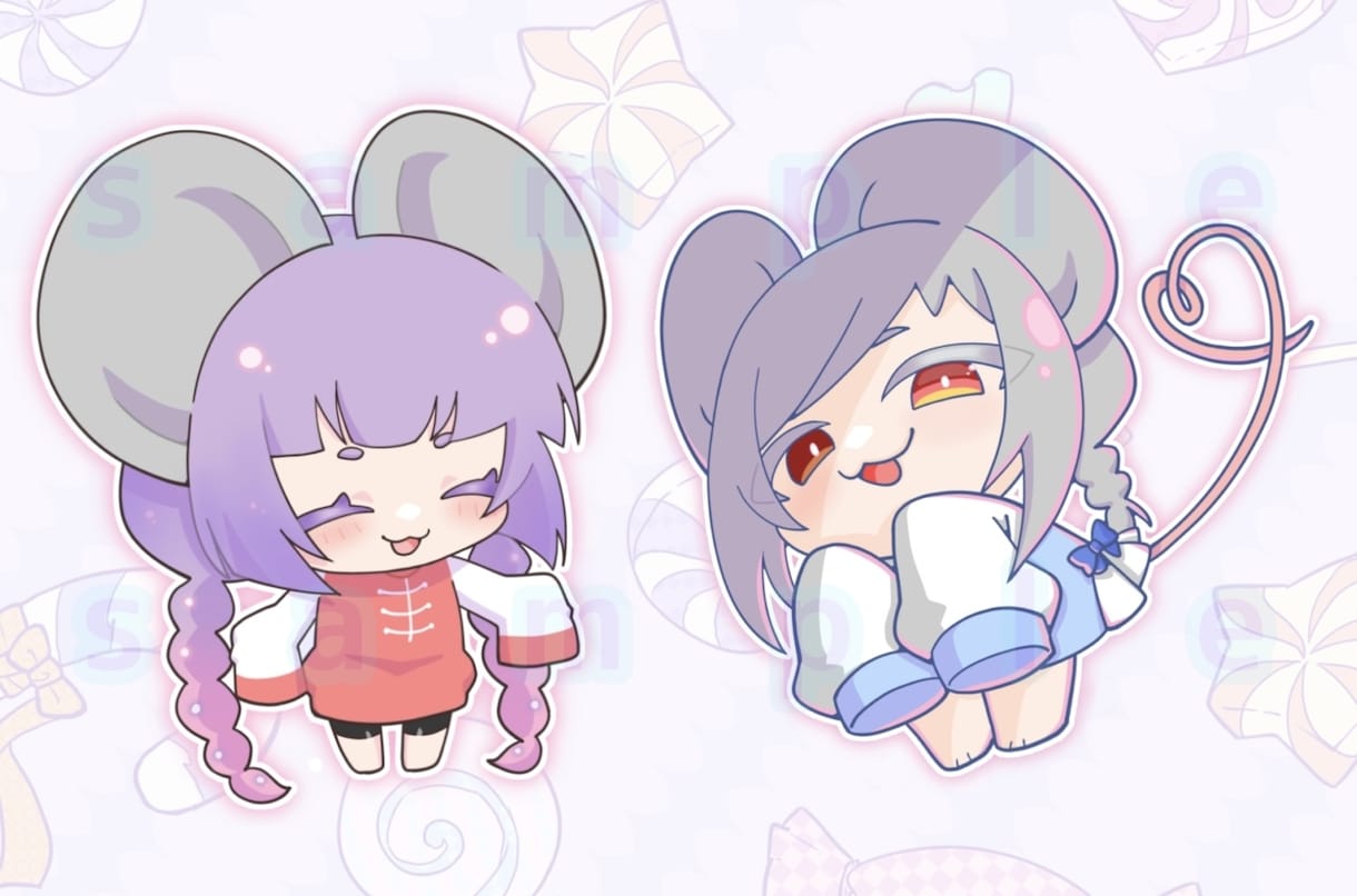 かわいいミニキャラお描きします 1.5頭身～3頭身デフォルメイラスト イメージ1