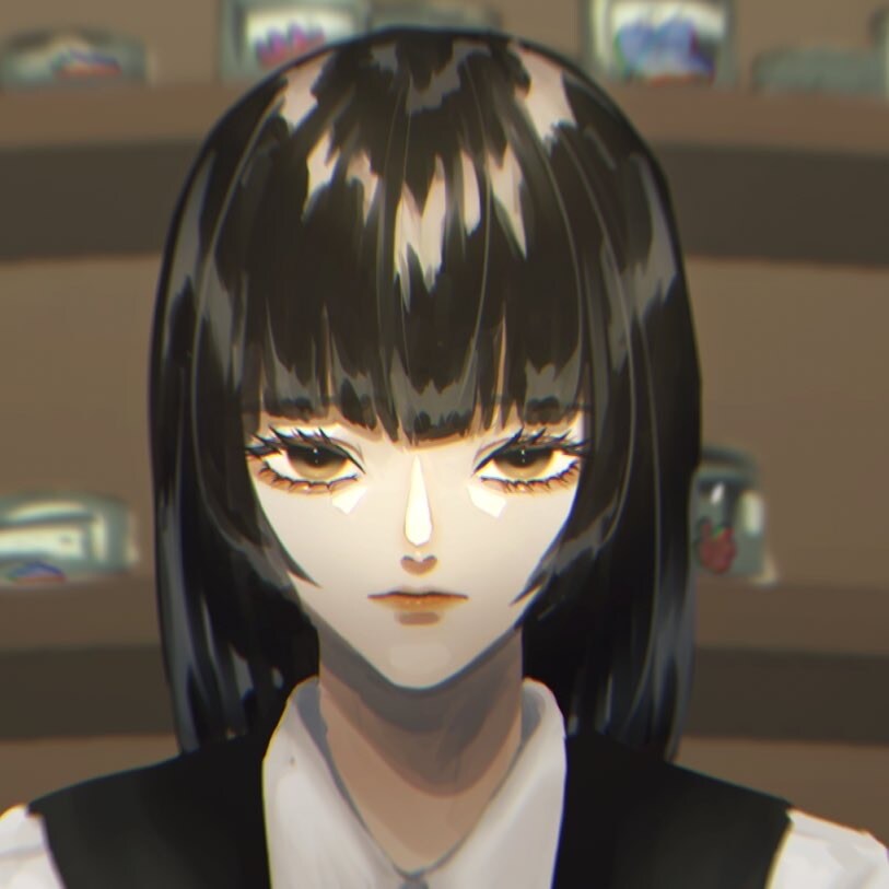 女の子が描かれたアイコン制作致します どちらかというと綺麗系の絵柄です。厚塗り、グリザイユ風。 イメージ1