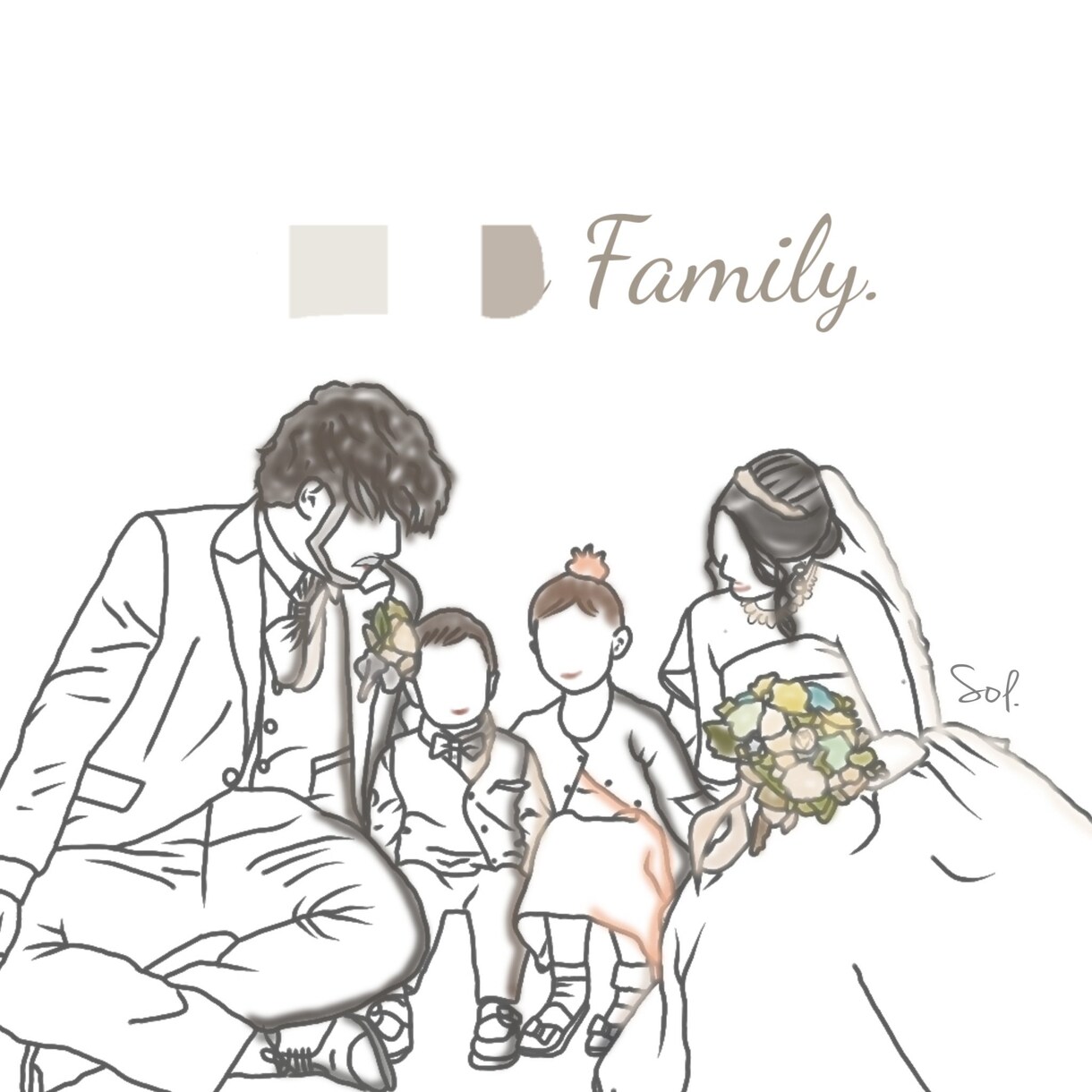 素敵な結婚式のお手伝いをします ウェディングイラスト 似顔絵 ウェルカムボード イメージ3