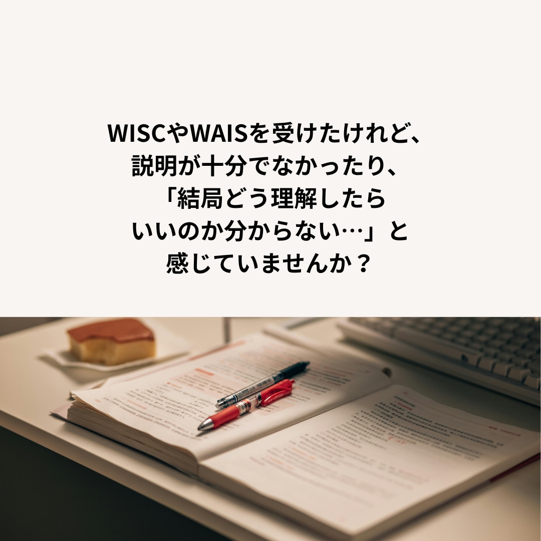 心理士がWISC・WAISの結果を解釈いたします 実施件数200件以上！日常的に支援方策を立てている心理士です イメージ3