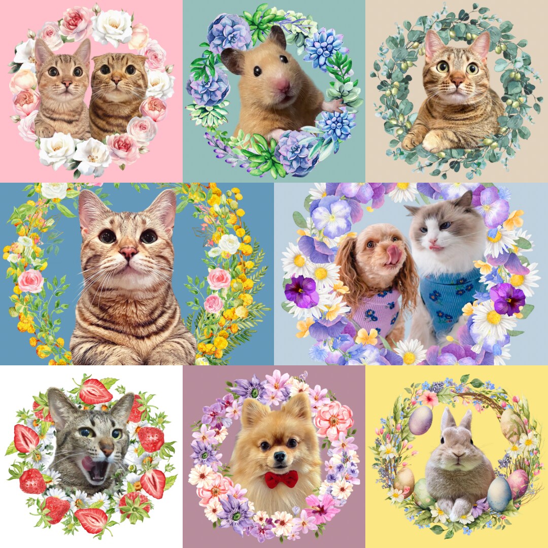 イラストでペットのアイコンをデザインします 背景透過データ付き！二次加工商用利用OK！追加料金なし！ イメージ1