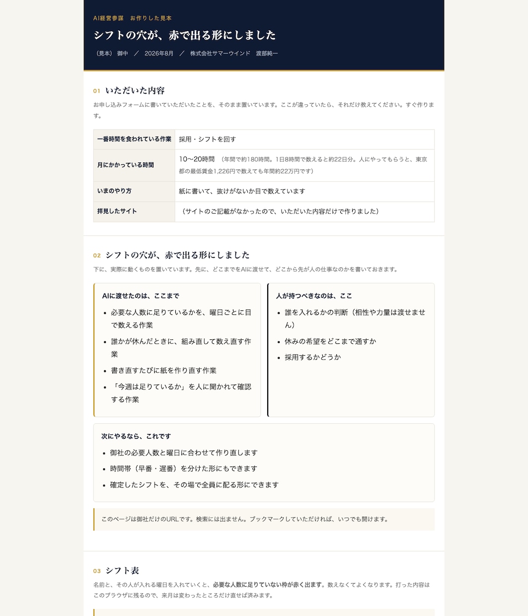 事務作業を1つAIで自動化し、2日でお渡しします 診断も講義もしません。2日後に動くものが届きます イメージ4