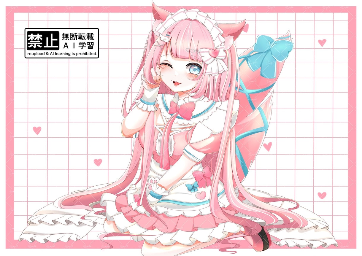 アイコン、立ち絵、可愛いイラスト描きます 可愛いイラスト、VTuberキャラ立ち絵制作どうですか？ イメージ4
