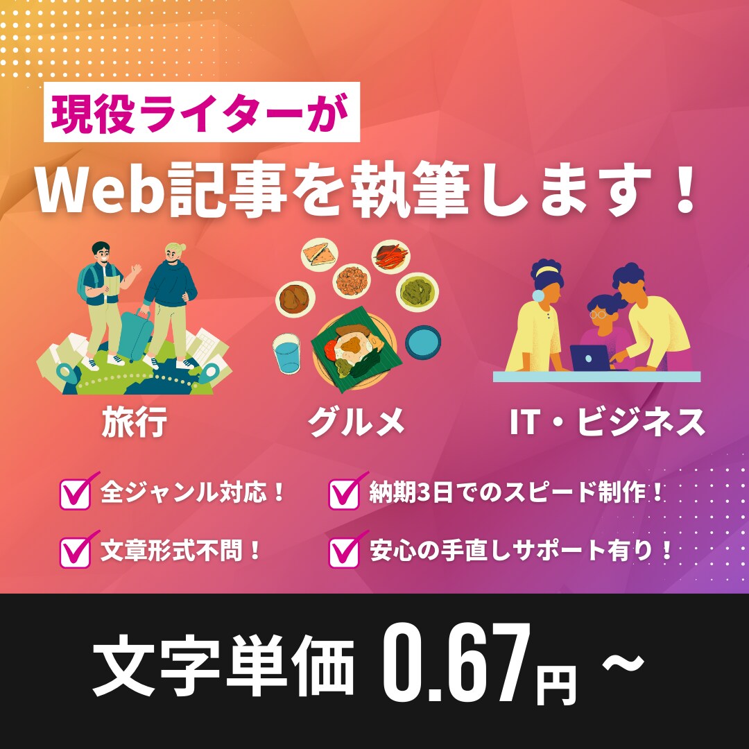 1文字1円～現役ライターがブログ記事を執筆致します 【全ジャンル対応】指定されたワードを効果的にアピールします イメージ1