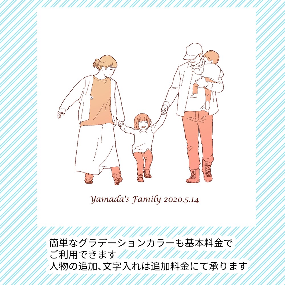写真をもとにシンプルおしゃれな似顔絵お描きします ★商用可★SNS、名刺、DMなどで相手に好印象をあたえます イメージ5