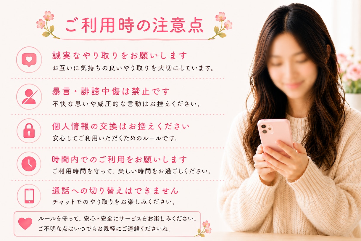 12時間チャットし放題♪愚痴恋愛悩み寄り添います あなたのペースを大切にしながら否定せず最後までお聞きします イメージ5