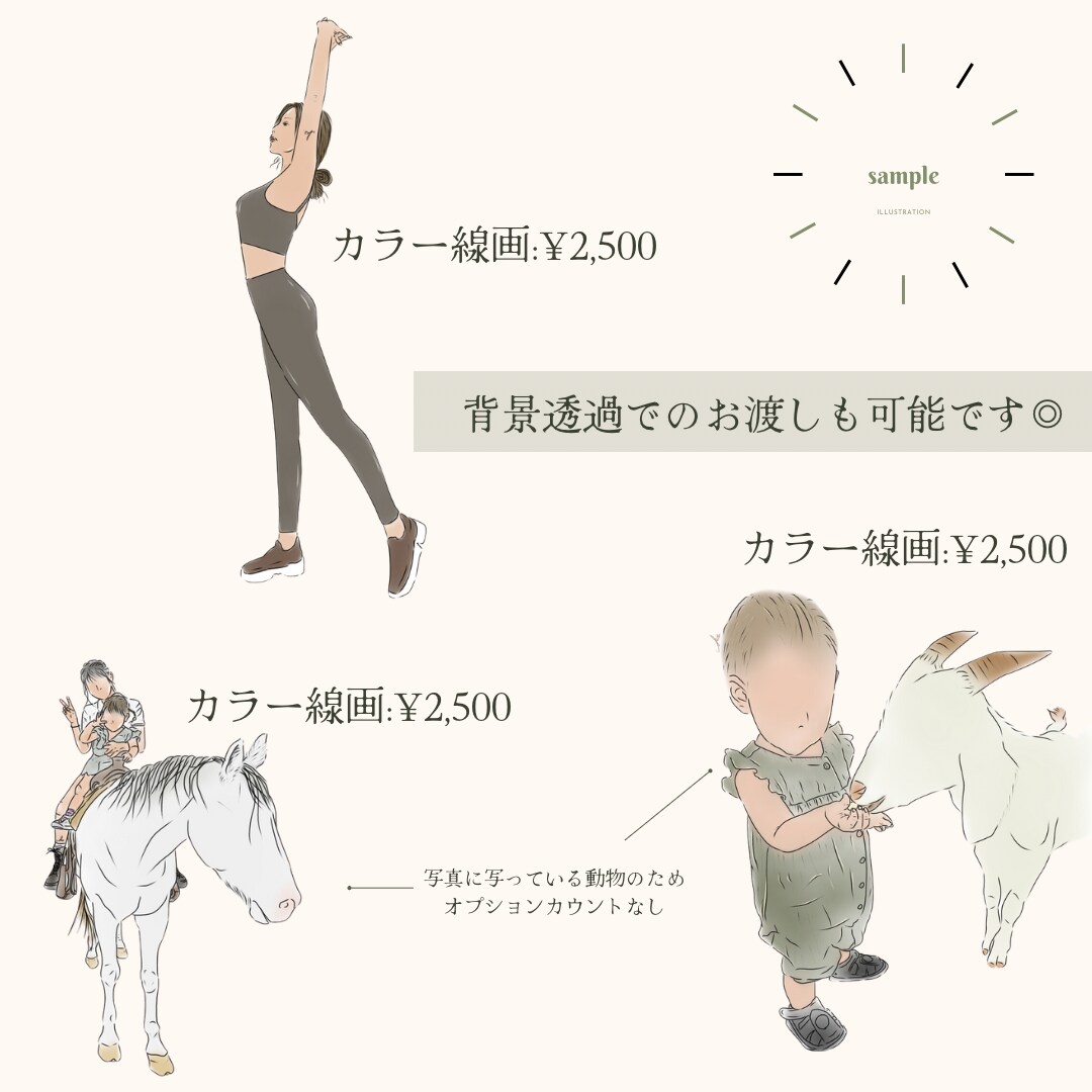 オリジナルのイラストを作成します 世界で1枚だけのイラストをお届けします♡ イメージ3