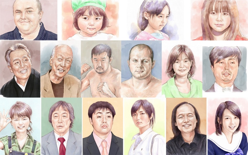 似顔絵作成 水彩風の似顔絵をお描きします 水彩風デジタル着色タイプです。 イメージ3