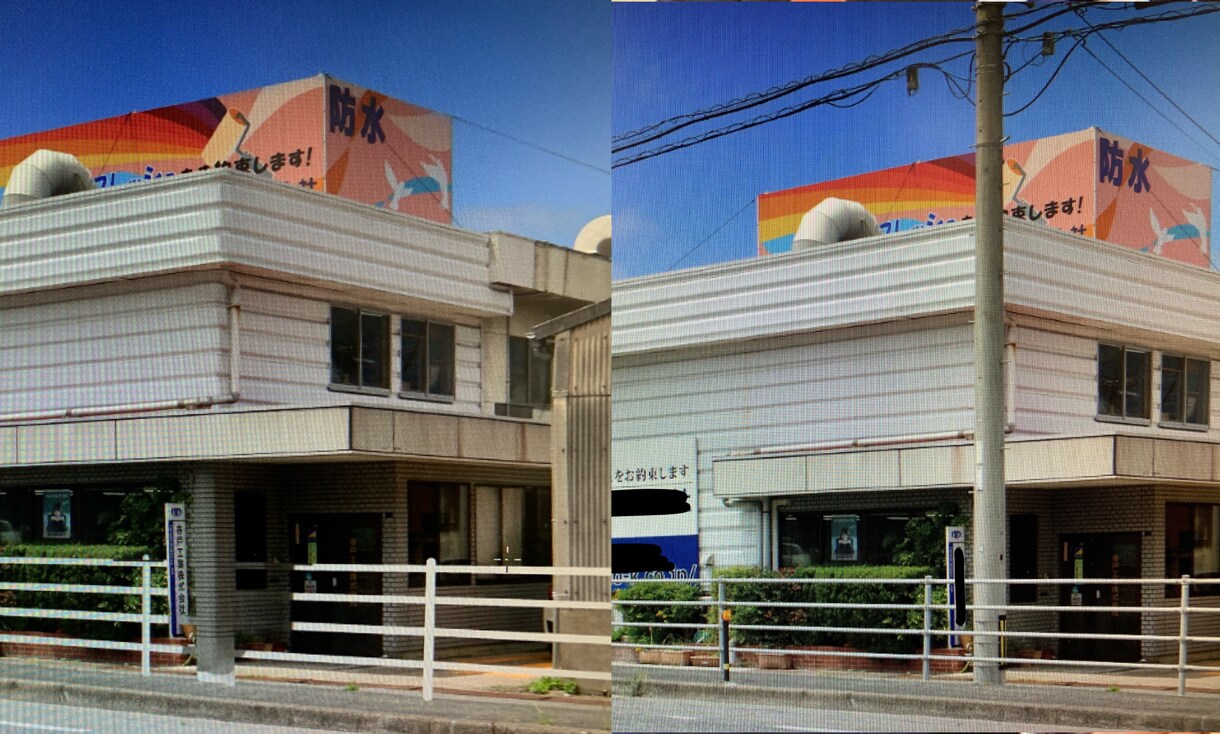 写真のレタッチ行います 背景歪みほぼ無し、電線・看板除去、シミシワ消し、体型変化 イメージ4