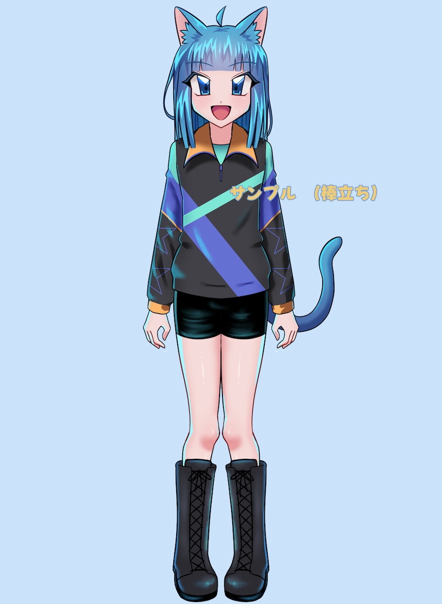 キャラクター全身立ち絵描きます あなたのオリキャラの立ち絵をお描きします イメージ2
