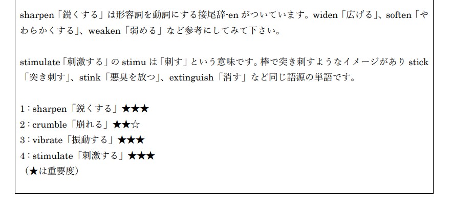 英検準1級の語彙問題を練習できます 全ての単語に詳しい解説付きです イメージ6