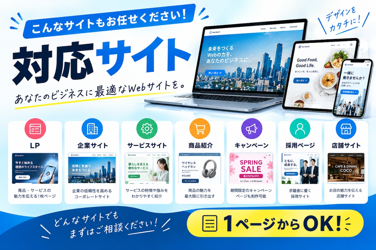 期間限定5,000円HTMLコーディングします 期間限定｜デザイン再現｜レスポンシブ対応｜LP・Webサイト イメージ4