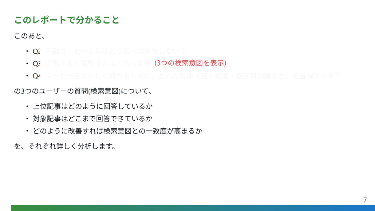 Google検索順位アップの改善案を提案します 記事を分析し、検索順位アップの改善案を提案します イメージ6