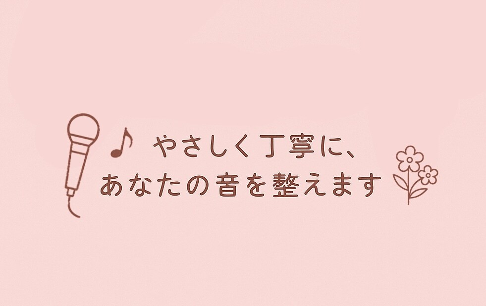 丁寧なMIXで、歌声をもっと魅力的に⟡.·します 初心者さんや初めて依頼する方も⟡.· イメージ1