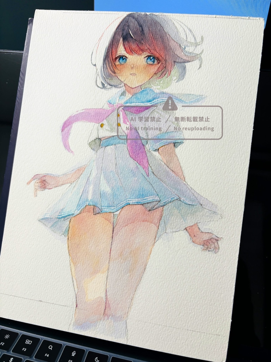 コピック・水彩で美少女アナログイラスト描きます お好きなキャラクターを手描きアナログイラストで描きます イメージ3