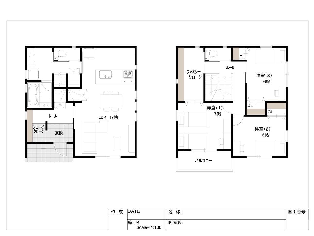 木造２階★建築図面（平面図・立面図）の作成をします AUTOCADで作成！図面に必要な情報の追記対応できます イメージ2
