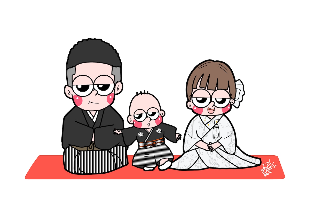 商用OK！喜ばれ率No1ポップなミニキャラにします 目がまん丸などこか似てる似顔絵【上半身だけの値段です】 イメージ8
