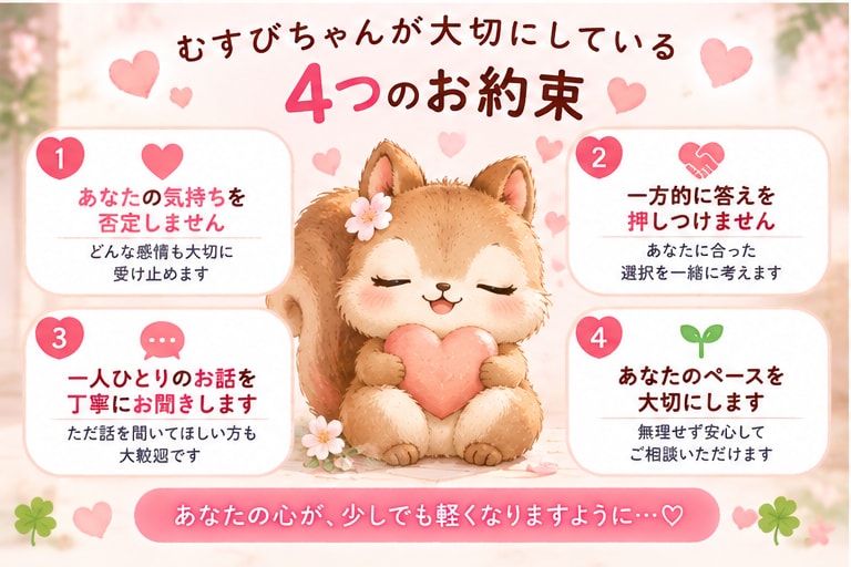 恋愛・人間関係のお悩みを優しくお聞きします 誰にも言えない気持ちに、そっと寄り添います イメージ3