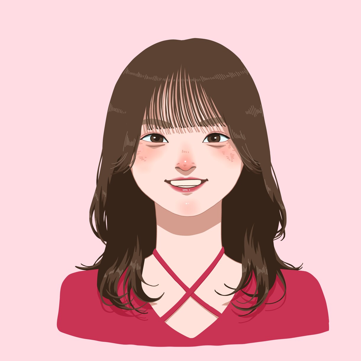 リアルだけどかわいくて優しい、盛れる似顔絵描きます リアルとデフォルメのいいとこ取りのイラストをアイコンに！ イメージ1
