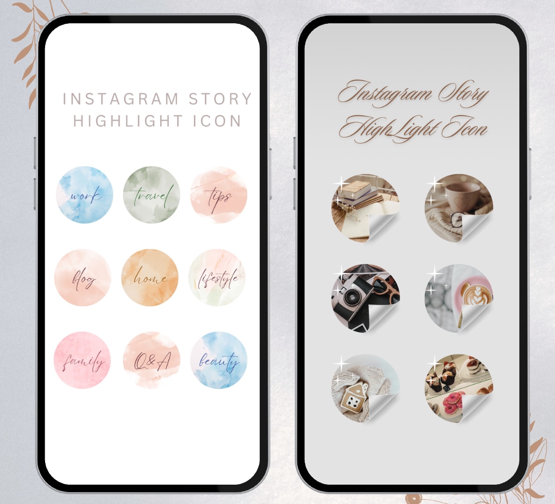 Instagramのハイライトアイコン作ります シンプル・可愛いなどご希望のハイライトアイコンを作ります！ イメージ3