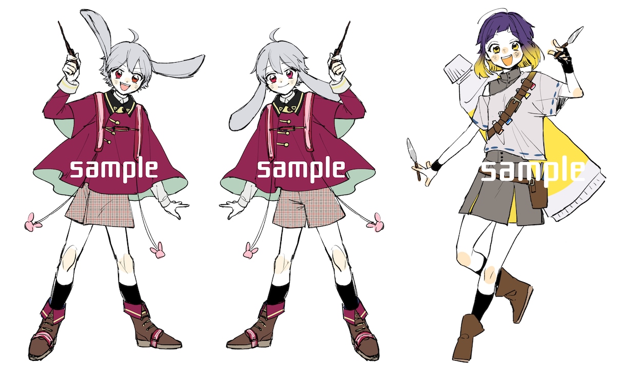 キャラクターイラスト(立ち絵)描きます あなただけの理想のキャラクターを イメージ4