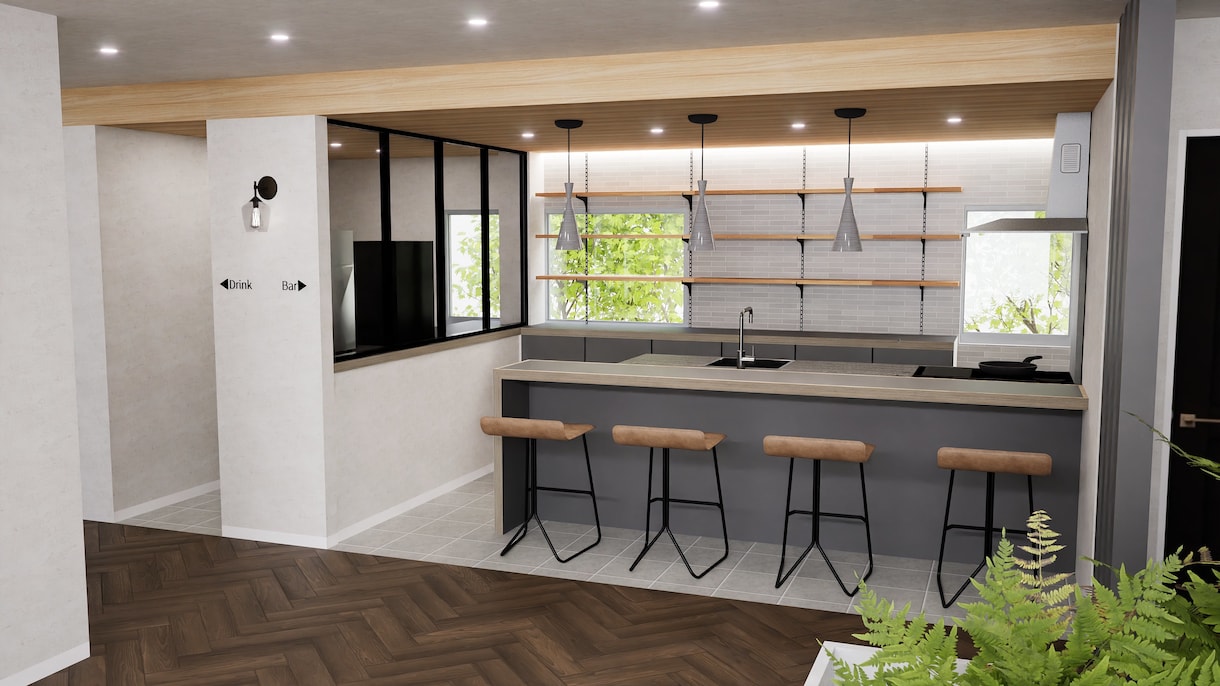 建築士が竣工までのモヤモヤをワクワクに変えます オーナーの想いをカタチに！忠実リアルな店舗CGを制作します イメージ3