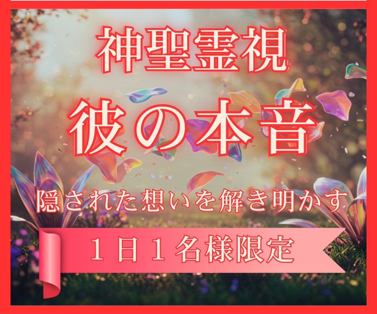 彼の本音と二人の恋愛を霊視｜不倫　復縁も視ます 片思い・複雑恋・遠距離・脈あり　彼の隠れた気持ちまで視ます イメージ1