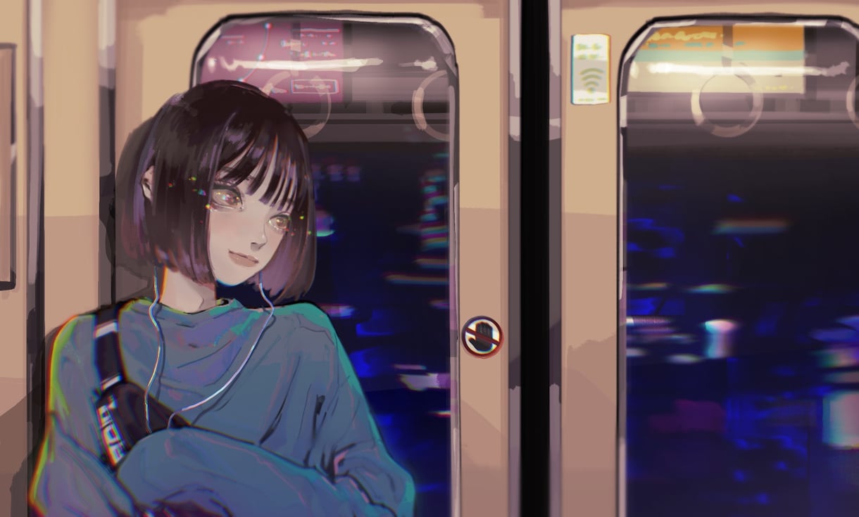SNS映え、ダウナー系、病み系イラスト承ります ヘッダー/MV/グッズ/ジャケ/幅広く対応いたします。 イメージ5