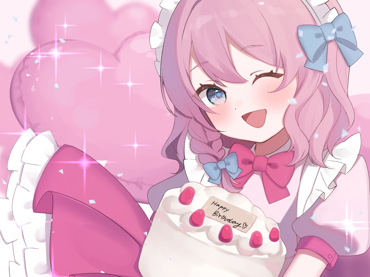商用無料！SNS映え可愛いイラスト制作します 女性歌い手さん必見！アイドルっぽいイラスト制作します！ イメージ2
