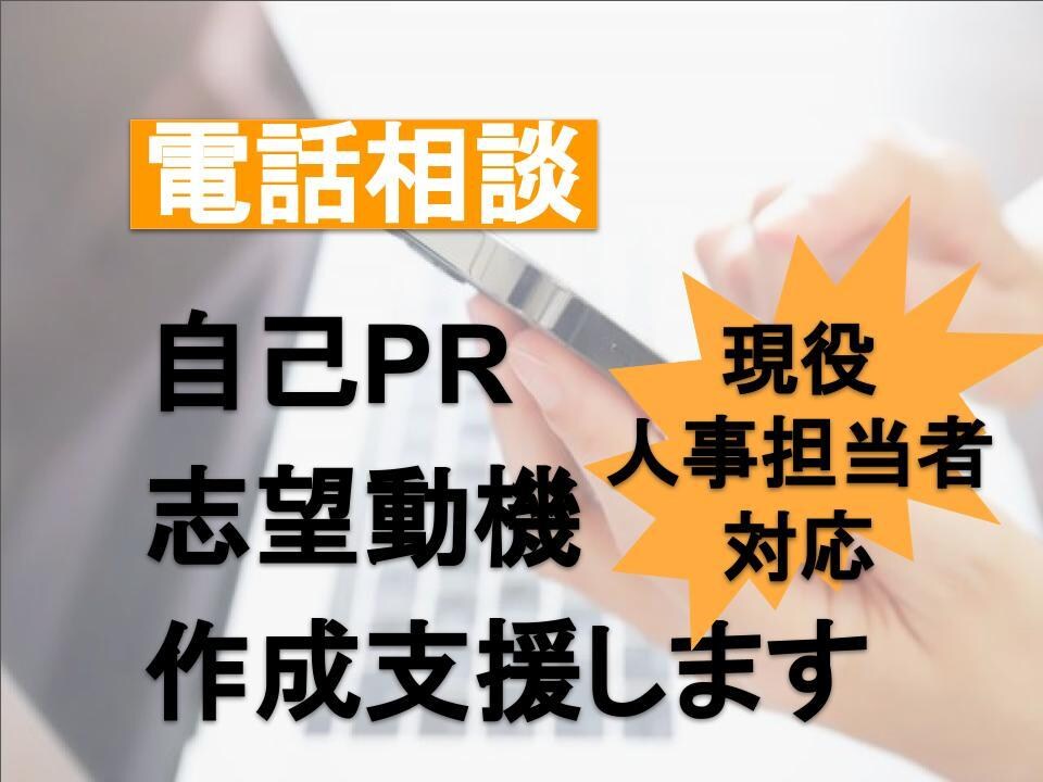 電話で自己PR・志望動機の作成支援します 現役の人事担当者が採用側の目線でアドバイス イメージ1