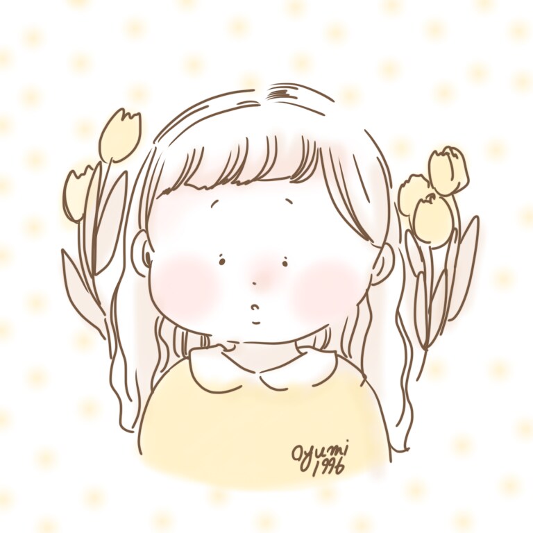 ゆるふわ可愛い女の子アイコンお描きします 可愛いレース・花の枠付き、カラフル、ゆるふわ、線なし イメージ2