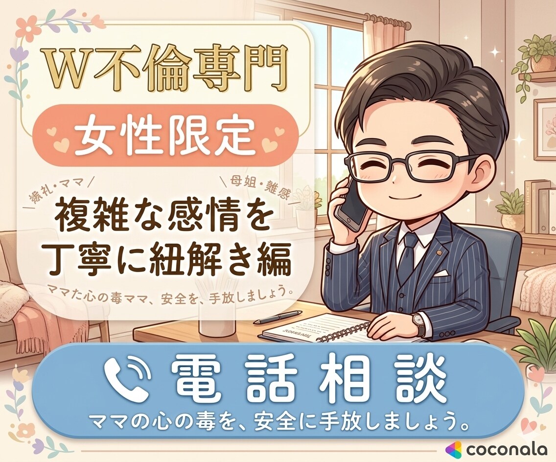夫以外の男性への恋。複雑な感情を丁寧に紐解きます 妻や母である前に一人の女性。揺れる心を優しく受け止めます。 イメージ1
