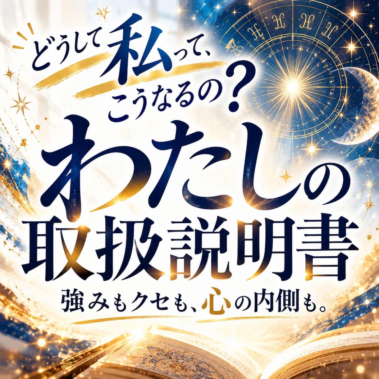 あなた専用「わたしの取扱説明書」を作ります 強みもクセも心の内側も。3つの占いで「私」をまるごと読み解く イメージ1