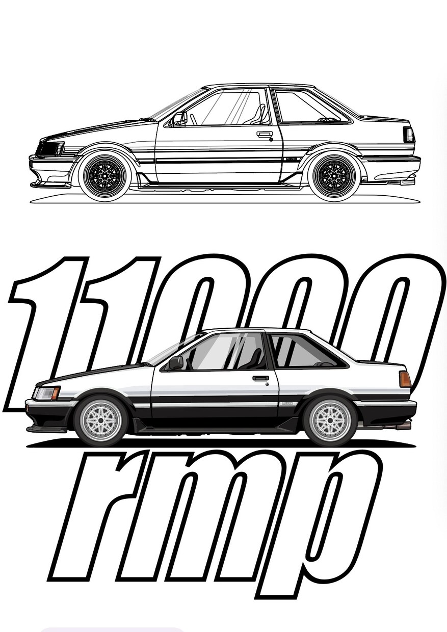 写真をベースに愛車のイラストを作成致します 愛車をイラスト化、ステッカー、ポスター、tシャツなどで使用 イメージ4